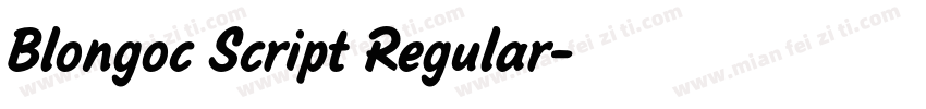 Blongoc Script Regular字体转换